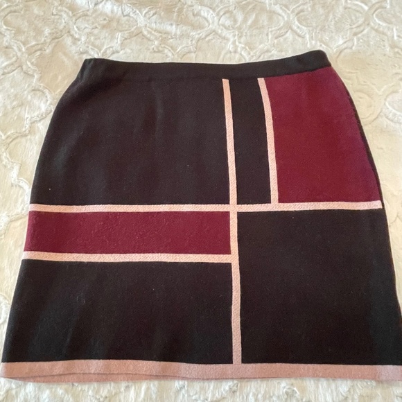 Melissa Paige - Color Block Acrylic Knit Skirt - XL - Picture 1 of 2